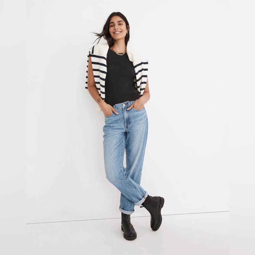 Madewell The Petite Slouchy Boyjean in Riverspring Wash Size 29 Petite EUC